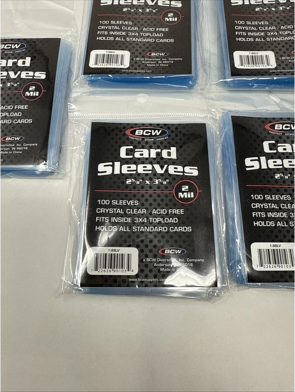 BCW Penny Card Soft Sleeves 9 Packs of 100 for Standard Sized Cards = 900